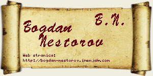Bogdan Nestorov vizit kartica